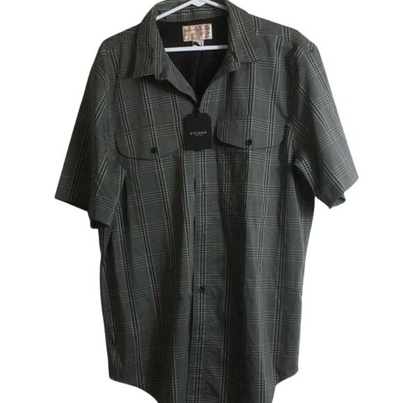 NWT Size Large Filson Plaid Gray Button Down Fishing Hunting Outdoor Gift - Picture 1 of 11